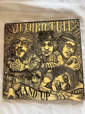1973 Jethro Tull "Stand Up" Illustrated Vinyl Album - Yellow & Black Artwork